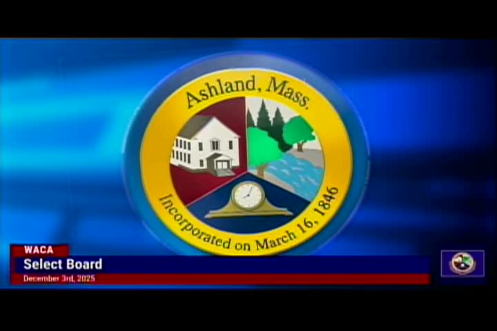 Select Board Meeting December 3