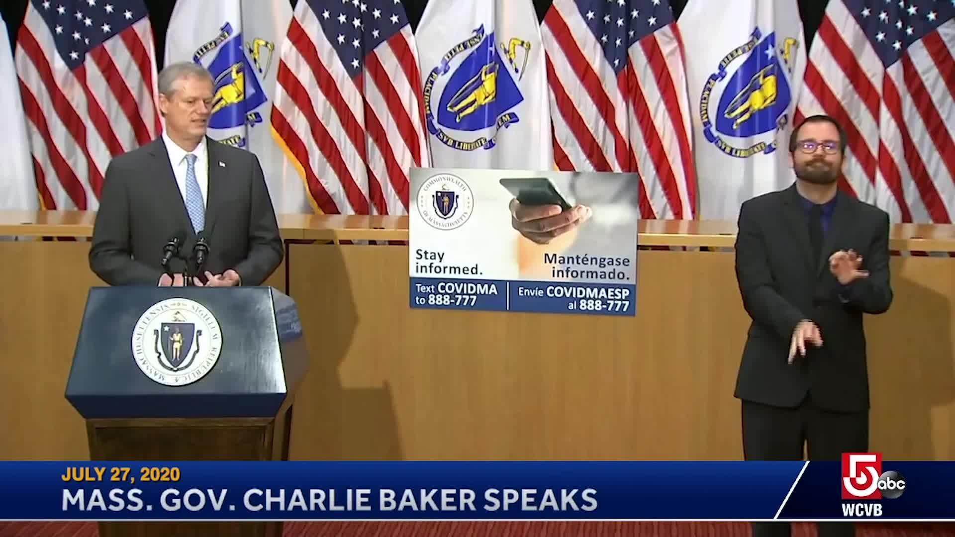 Governor Baker COVID 19 Updates July 27